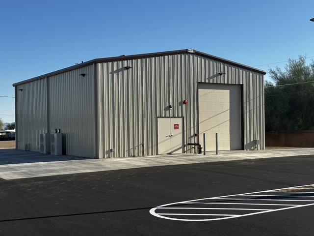 The new Food Pantry building ready for inspection